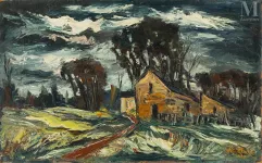 Anders OSTERLIND (Lepaud 1887 - Paris 1960)-Paysage-img1