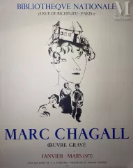 Marc CHAGALL (1887-1985)-L’apparition; Bibliothèque Nationale, Paris, 1957.-img1
