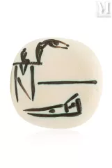 Pablo PICASSO (1881 - 1973) &amp; MADOURA-"Plongeurs"-img1