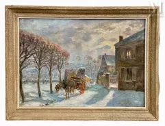 Ecole du XXème siècle-Paysage enneigé-img1