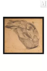 Charles ARTUS (1897-1978)-"Lièvre endormi"-img1