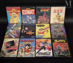 SEGA MEGADRIVE JAPON-Ensemble de 12 jeux en boite avec notice :-img1