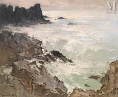 Louis Marie DESIRE- LUCAS (Fort de France 1869 - Douarnenez 1949)-Flots d'argent à Ouessant-img1