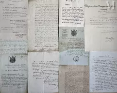 [GÉNÉRAUX &amp; MARÉCHAUX FRANÇAIS]. Ensemble de 10 documents.--img1