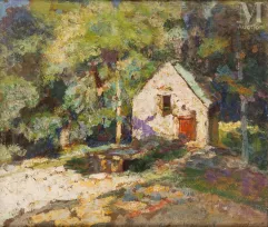 Victor CHARRETON (Château de Bourgoin 1864 - Clermont-Ferrand 1936)-La maison dans les bois-img1