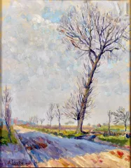 André LEVEILLE (Lille 1880- Paris 1962)-Chemin aux arbres-img1