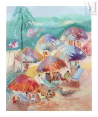 Jacqueline VERDET (1931-2023)-La plage-img1