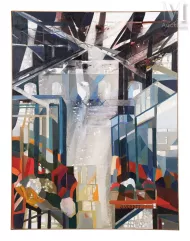 Jacqueline VERDET (1931-2023)-Le marché couvert-img1