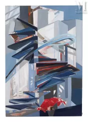 Jacqueline VERDET (1931-2023)-L'escalier-img1