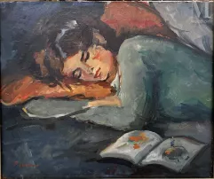 Pierre CORNU (Salon de Provence 1895 - 1996)-Le repos du modèle-img1