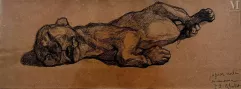 Paul JOUVE (Bourron Marlotte 1878 - Paris 1973)-Jaguar mort à sa naissance,  circa 1898-1903-img1