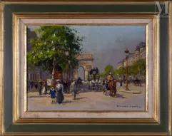 Édouard CORTES (1882-1969)-L'avenue des Champs Elysées en été-img1