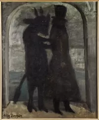 Oleg ZINGER (Moscou 1910 - Nîmes 1998)-Gogol et diable-img1