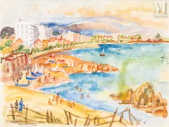 Berthe SOURDILLON (1895 - 1976)-Paysage de Cagnes sur Mer-img1