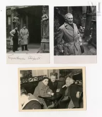 Marc Chagall, Jacques Chapiro et Emmanuel Mané-Katz-Chagall et Chapiro à "La Ruche", 1968, Mané-Katz et Chapiro dans un café, c. 1960-img1