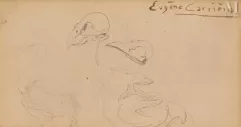 Eugène CARRIERE (Gournay 1849 - Paris 1906)-Oiseaux-img1