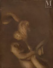 Eugène CARRIERE (Gournay 1849 - Paris 1906)-Femme et son nourrisson-img1