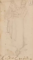 Eugène CARRIERE (Gournay 1849 - Paris 1906)-Mère et enfant-img1