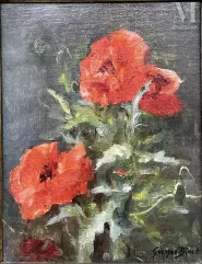 Georges BINET (Le Havre 1865 -Toulon 1949)-Coquelicots-img1