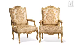 Paire de fauteuils d’époque Louis XV, l’un estampillé IAvisse--img1