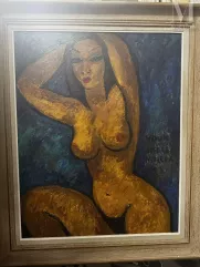André MOLEUX (Né en 1906-?)-Nu féminin-img1