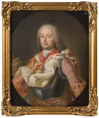 Ecole AUTRICHIENNE ou SUEDOISE du XVIIIe siècle, d'après Martin VAN MEYTENS-Portrait de l'empereur François Ier Étienne-img1