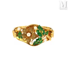 Bracelet or et émail--img1