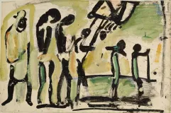 Georges ROUAULT (Paris 1871 - 1958)-La fête africaine,III esquisse , vers 1918-img1
