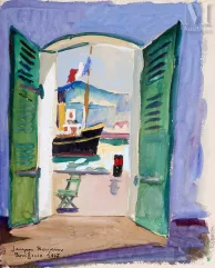 Jacques BOUYSSOU (La Rivière Saint Sauveur 1926 - 1997)-Bonifacio, 1967-img1