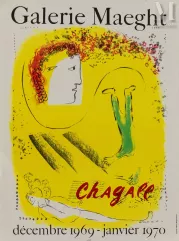 Marc CHAGALL (1887-1985)-Le Fond Jaune Paris, Maeght, 1969.-img1