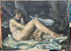 Ecole du XXe siècle-Nu couché sous l'arbre-img1