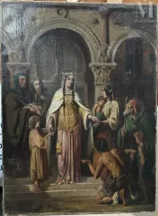 Ecole du XIXe siècle-Les offrandes à la reine-img1