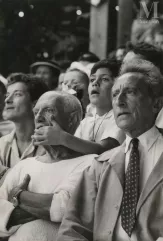 **Brian BRAKE (1927-1988)-Pablo Picasso, son fils Claude et Jean Cocteau à une corrida, Vallauris, France, 1955-img1