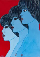 Felix LABISSE (Marchiennes 1905 - Neuilly sur Seine 1982)-Le Trio, 1971-img1