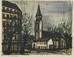 Bernard Buffet (1928-1999)-Saint-Germain-des-Prés (pl. voor Parijs), 1962-img1
