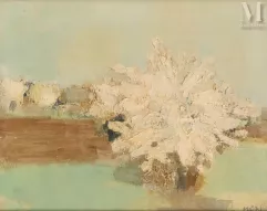 Roger MUHL (Strasbourg 1929 - Mougins 2008)-Arbre au printemps, 1960-img1