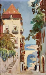 Jean-Louis PAGUENAUD (1876-1952)-Le Village Corse-img1