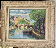 Pierre de BELAY (Quimper 1890 - Ostende 1947)-Le pont neuf, 1943-img1