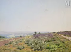 Jan MONCHABLON (1855 - 1904)-Klaver en distels in de Jonvelle-vallei (Haute-Saône)-img1