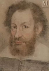 École française du XVIème siècle et du début du XVIIème siècle-Portrait d’homme barbu-img1