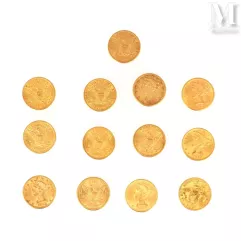 13 pièces de 5 dollars liberty--img1