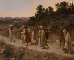 Paul LAZERGES (Paris 1845 - Asnières 1902)-Retour au village-img1