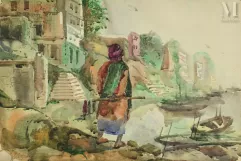 Sunil Das (Inde, Calcutta, 1939-2015)-Benares, (19)56-img1