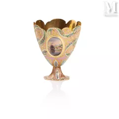 Zarf en or 14K-Suisse (Genève), circa 1830 pour le marché Ottoman.-img1