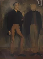 Edgar DEGAS-"Deux hommes en pied, 1973 "-img1