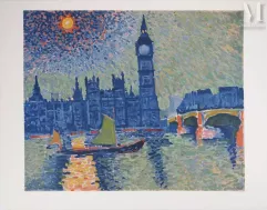 André DERAIN-"Londres, La Tamise et Big Ben, 1972 "-img1