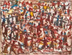 Magdalena RADULESCU (Râmnicu Vâlcea 1902 – Paris 1983)-Fête de village-img1