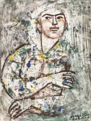 Magdalena RADULESCU (Râmnicu Vâlcea 1902 – Paris 1983)-Femme aux bras croisés-img1