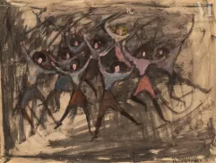 Magdalena RADULESCU (Râmnicu Vâlcea 1902 – Paris 1983)-Groupe de danseurs-img1