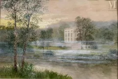 Anna BILLING (1849 - 1927)-Paysage dans la brume-img1